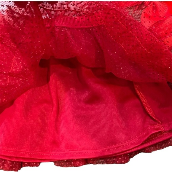 Christmas outfit skirt long sleeve top hair bow Santa kitty cat 18 months - Picture 3 of 10